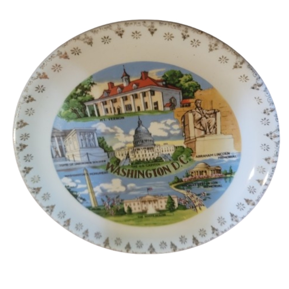 Vintage Washington D C Souvenir Plate, Collectible Plate, Memorabilia, Th